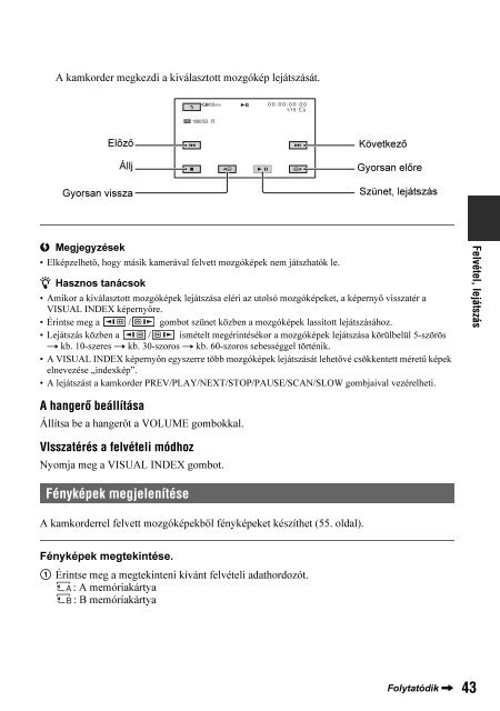 Sony HDR-AX2000E - HDR-AX2000E Mode d'emploi Hongrois