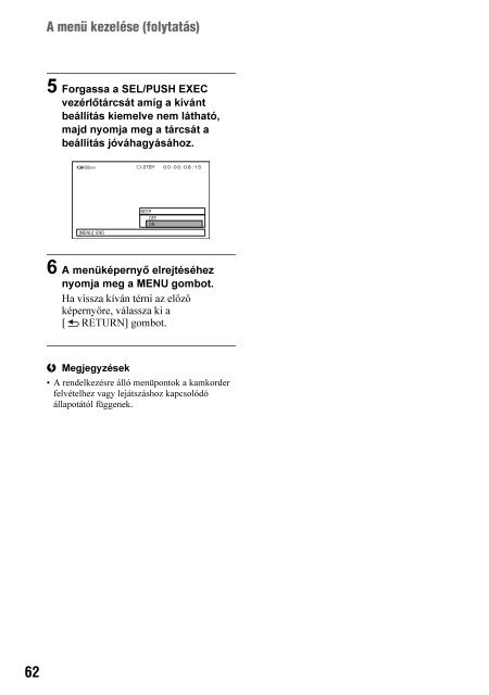 Sony HDR-AX2000E - HDR-AX2000E Mode d'emploi Hongrois