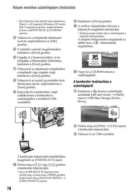 Sony HDR-AX2000E - HDR-AX2000E Mode d'emploi Hongrois