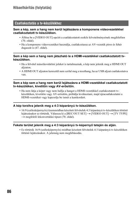 Sony HDR-AX2000E - HDR-AX2000E Mode d'emploi Hongrois