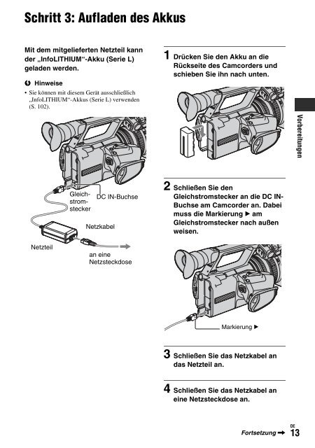 Sony HDR-AX2000E - HDR-AX2000E Consignes d&rsquo;utilisation Allemand