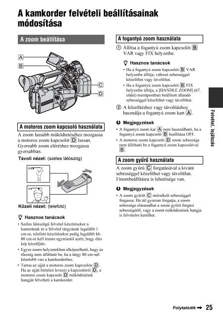 Sony HDR-AX2000E - HDR-AX2000E Consignes d&rsquo;utilisation Hongrois