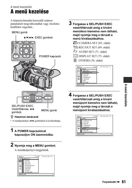 Sony HDR-AX2000E - HDR-AX2000E Consignes d&rsquo;utilisation Hongrois