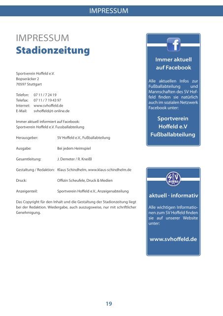 Sv Hoffeld_Stadionzeitung_Saison 2017-2018_Nr3