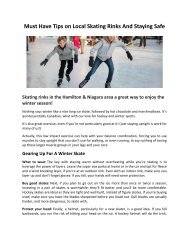 Must Have Tips on Local Skating Rinks And Staying Safe