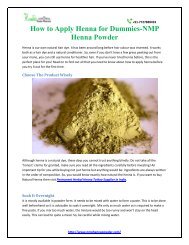 How to Apply Henna for Dummies-nmp henna powder