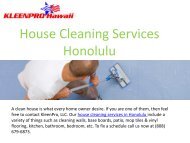 House Cleaning Services Honolulu