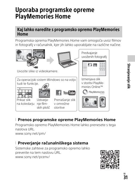 Sony FDR-AXP33 - FDR-AXP33 Consignes d&rsquo;utilisation Slov&eacute;nien