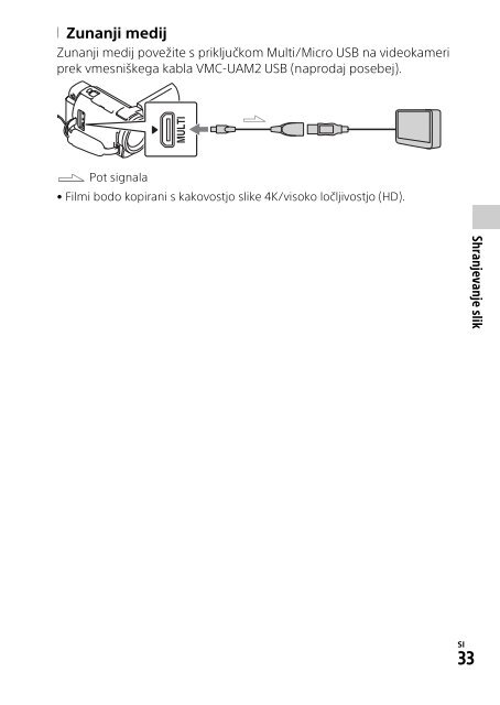 Sony FDR-AXP33 - FDR-AXP33 Consignes d&rsquo;utilisation Slov&eacute;nien