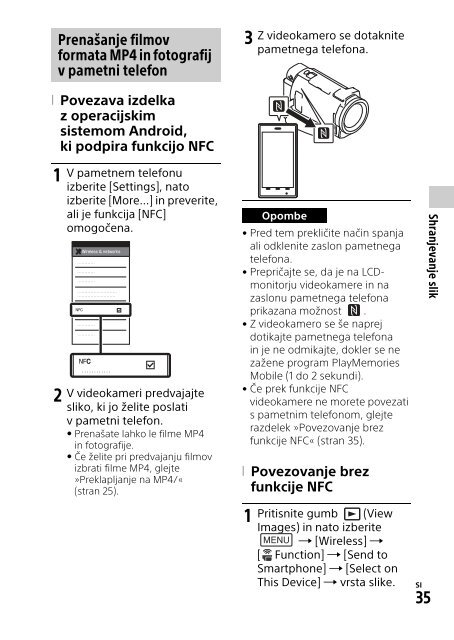 Sony FDR-AXP33 - FDR-AXP33 Consignes d&rsquo;utilisation Slov&eacute;nien