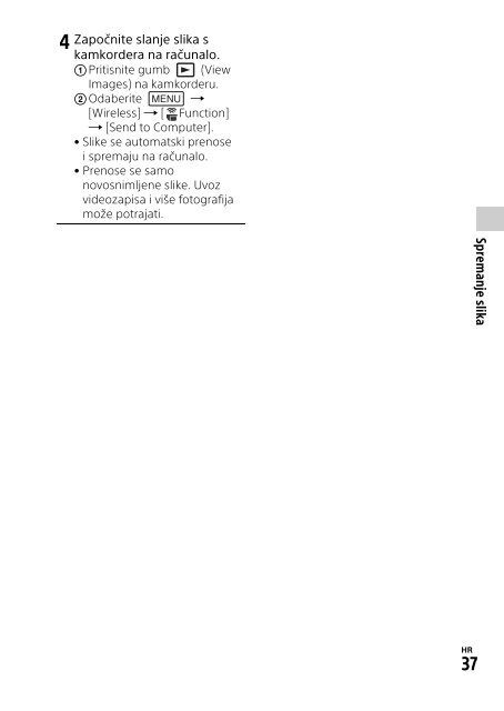 Sony FDR-AXP33 - FDR-AXP33 Consignes d&rsquo;utilisation Croate