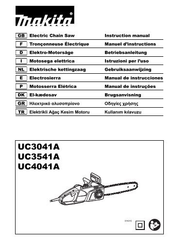 Makita ELETTROSEGA 1.800W 35 cm - UC3541A - Manuale Istruzioni