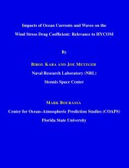 Impacts of Ocean Currents and Waves on the Wind Stress ... - hycom