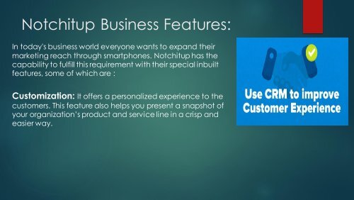Business Features Of CRM App