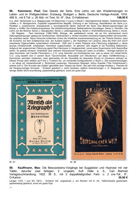 Occulta-Antiquariats-Katalog 17