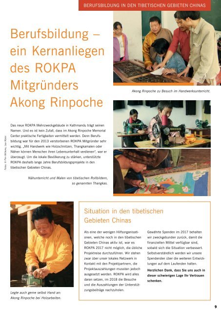 ROKPA Times März 2018 – Berufsbildung