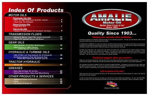 Amalie Oil Company - Product Catalog - random multimedia