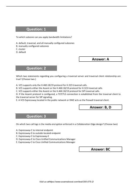 Cisco 300-075 [2018] Updated 300-075 Dumps PDF by ExamsBoost