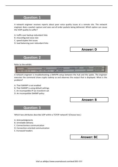 Cisco 300-101 Dumps PDF - Updated 300-101 Certification Exam Questions 2018