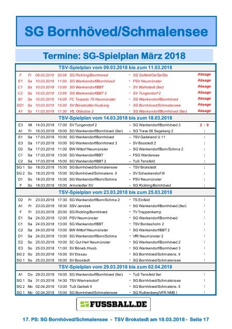 TSV  Stadionzeitung 10-2018-180318