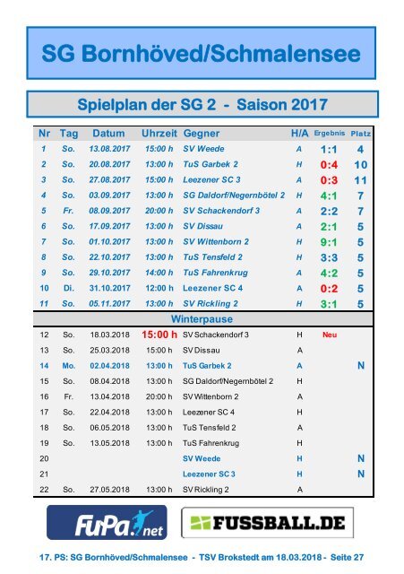 TSV  Stadionzeitung 10-2018-180318