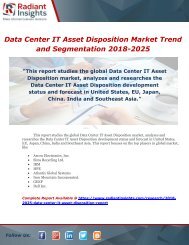 Data Center IT Asset Disposition Market Trend and Segmentation 2018-2025