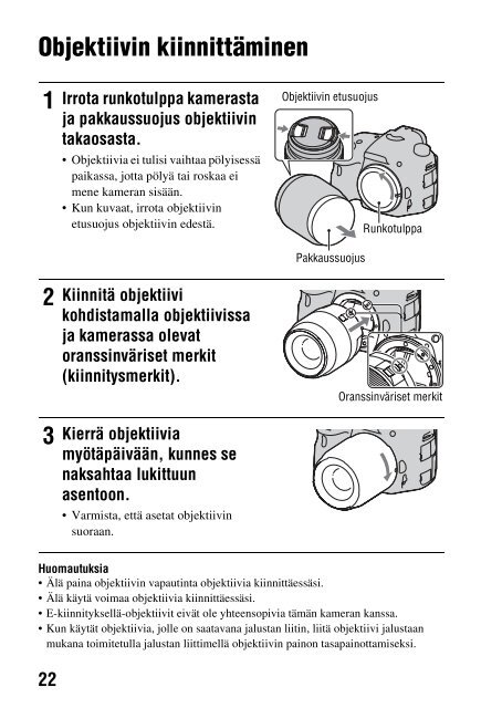 Sony SLT-A65V - SLT-A65V Consignes d&rsquo;utilisation Finlandais