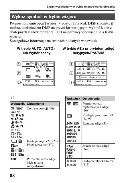 Sony SLT-A65V - SLT-A65V Consignes d&rsquo;utilisation Polonais