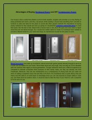 Advantages of Buying Hardwood Doors over DIY Contemporary Doors