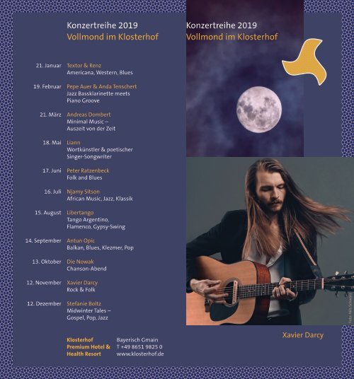 Konzertreihe 2018 - Vollmond im Klosterhof