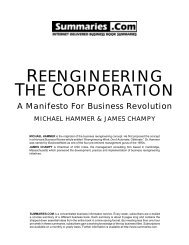 REENGINEERING THE CORPORATION