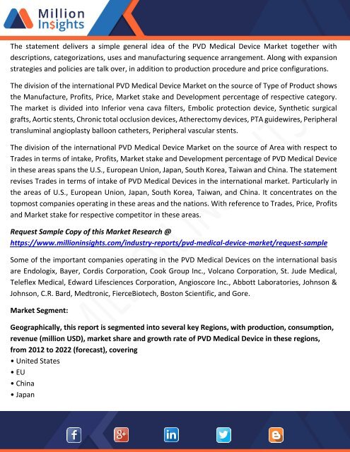 PVD Medical Device Market Growth Rate, Top Players and Driving Factors Forecast till 2022