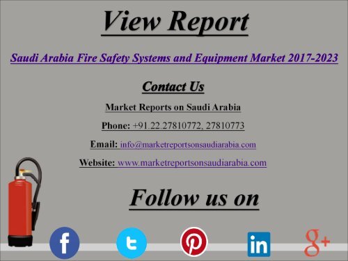 Saudi Arabia Fire Safety Systems and Equipment Market 2017-2023