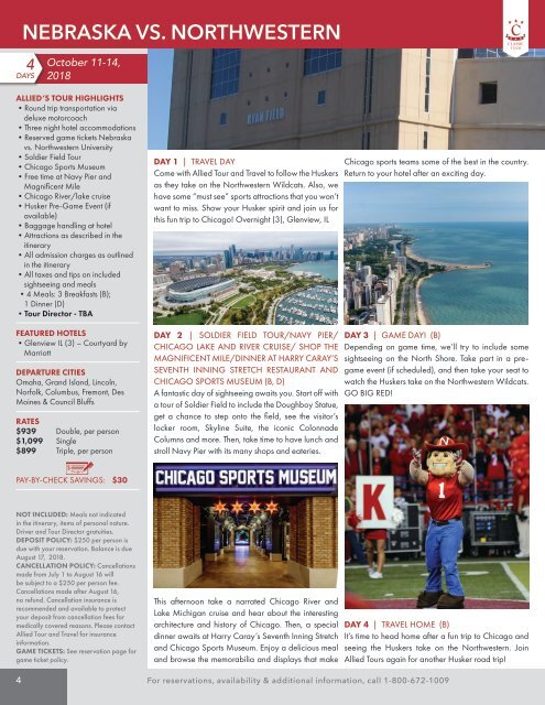 2018 Sports Catalog with Allied Tour & Travel