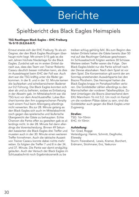 TSG Black Eagles vs Eisbären Balingen 18 03 2018