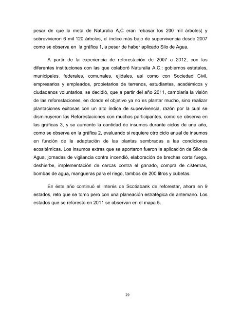 Experiencia de Reforestación en México, Reforestaciones Sociales, el caso de Naturalia A.C.