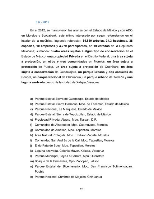 Experiencia de Reforestación en México, Reforestaciones Sociales, el caso de Naturalia A.C.