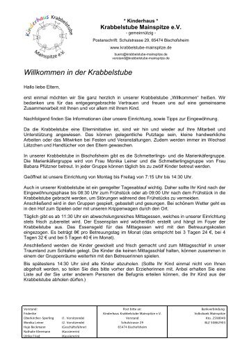 Willkommen in der Krabbelstube - Kinderhaus Krabbelstube ...