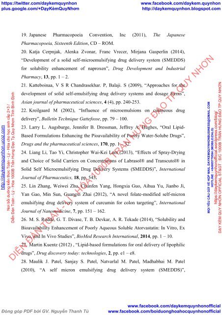 Nghiên cứu hệ vi tự nhũ chứa atorvastatin (2015)