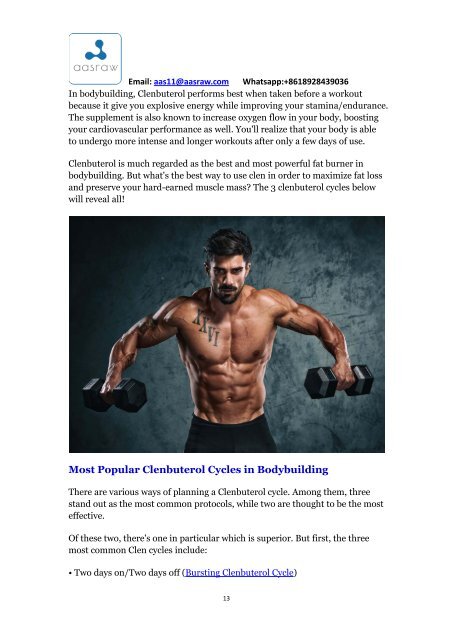 Clenbuterol powder supplier Everything you have to know before buy clenbuterol powder