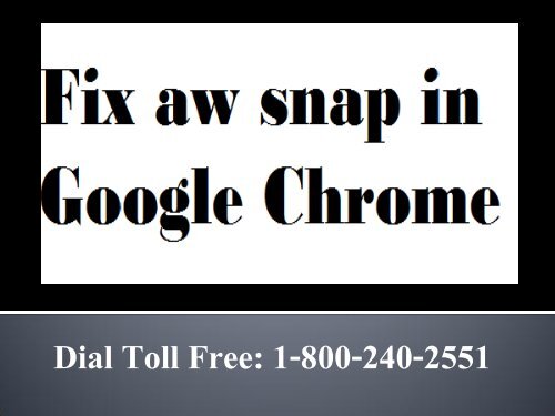 How to Fix aw snap in Google Chrome 18002402551