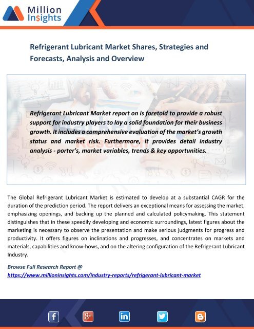 Refrigerant Lubricant Market Shares, Strategies and Forecasts, Analysis and Overview