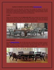 Qualities of a Reliable Furniture Store Selling Dining Room Sets