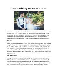 Top Wedding Trends for 2018