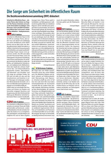 Gazette Wilmersdorf Nr. 10/2017