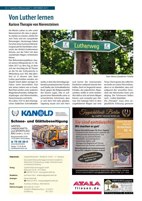 Gazette Wilmersdorf Nr. 10/2017