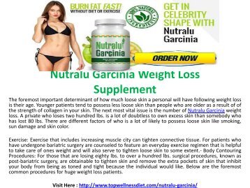 Nutralu Garcinia : Trim Extra Fat & Get a Slim Body