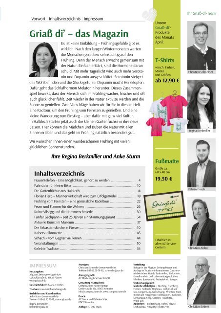 Griaß di' Magazin April/Mai 2018