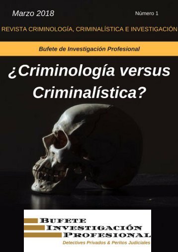 Revista Criminología, Criminalística e Investigación