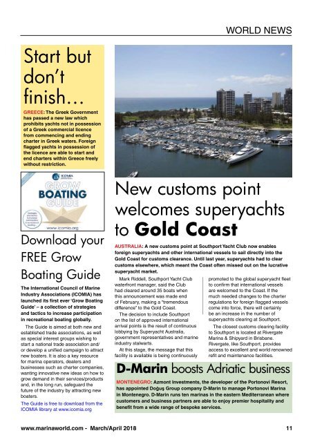 2018 March April Marina World